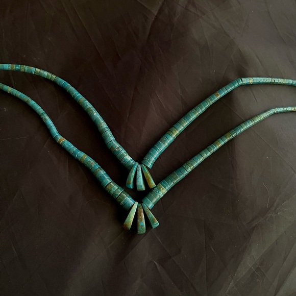 Heishi Turquoise Native American Beaded Necklace Jacla - Picture 6 of 13
